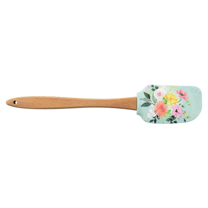 Creative Silicone Pastry Spatula with Wooden Handle