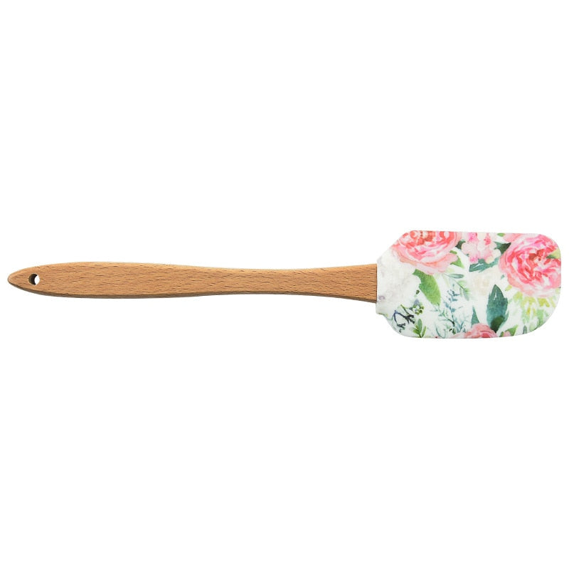 Creative Silicone Pastry Spatula with Wooden Handle