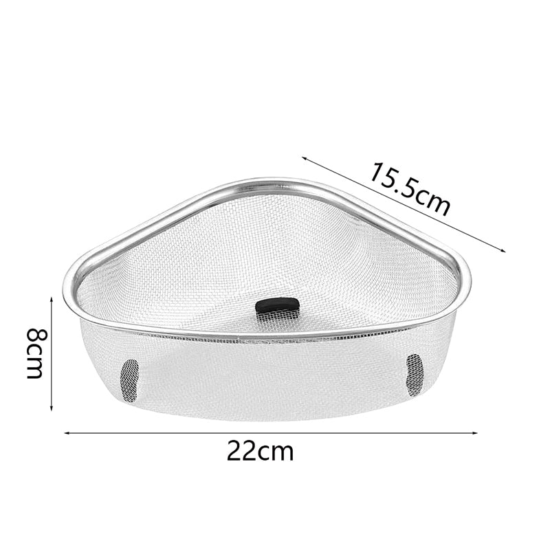 Kitchen Sink Stainless Steel Drainer/Strainer/Colander Triangle Basket