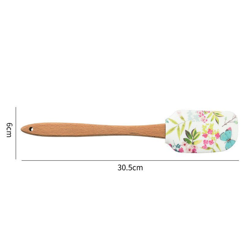 Creative Silicone Pastry Spatula with Wooden Handle