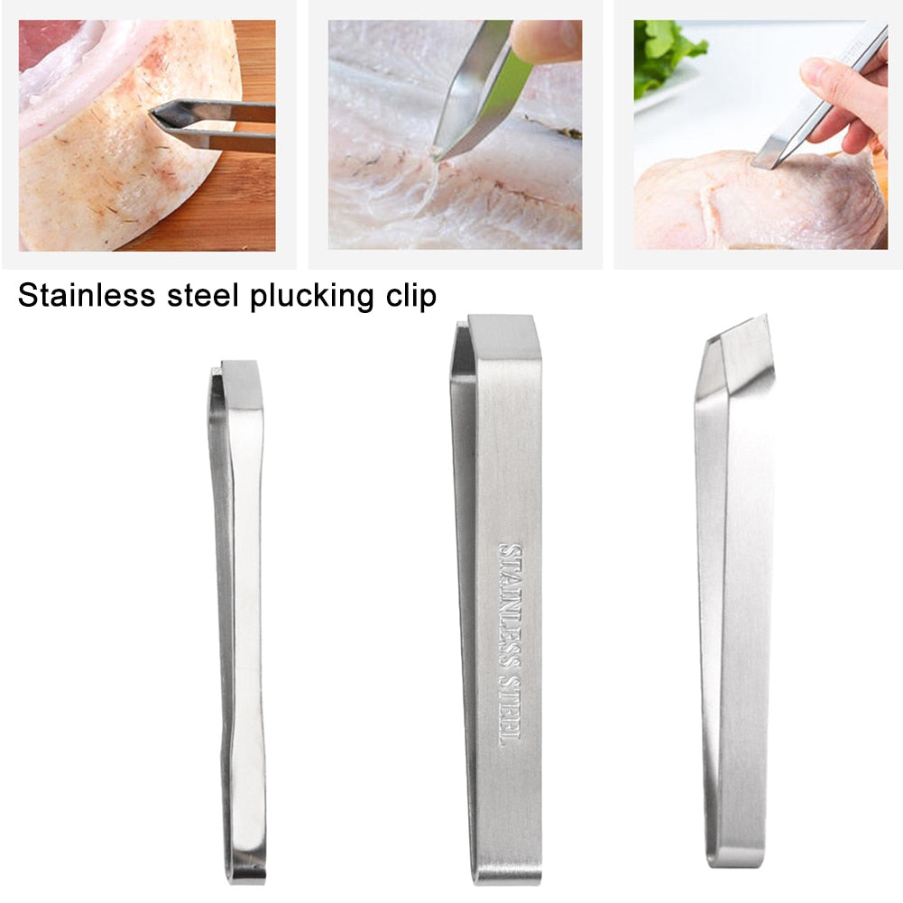 3 pcs Stainless Steel Fish Bone Remover Tweezers