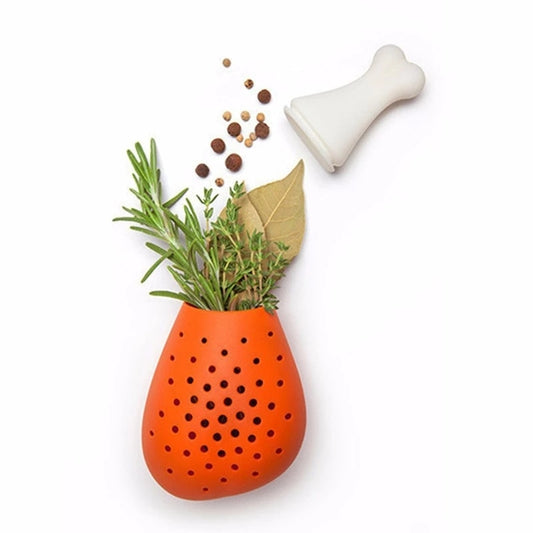 Creative Chicken Leg Shape Spice Silicone Herb, Spice, and Seasoning Bag