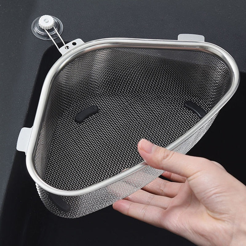 Kitchen Sink Stainless Steel Drainer/Strainer/Colander Triangle Basket